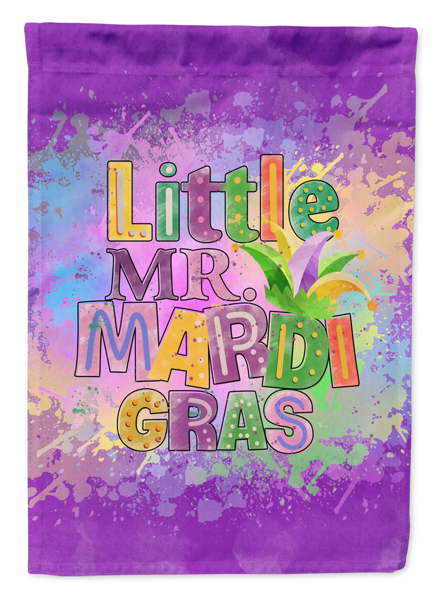 Little Mr. Mardi Gras Flag Canvas House Size Image 1