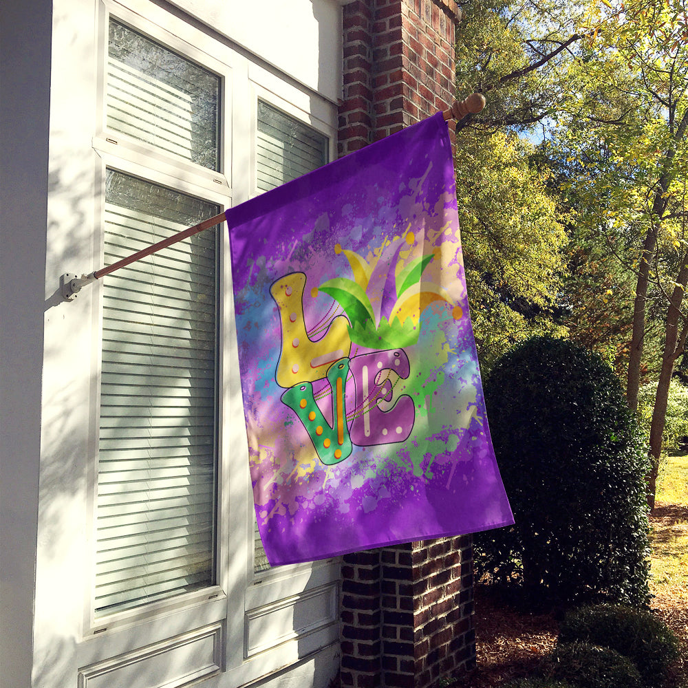 Love Mardi Gras Flag Canvas House Size Image 2