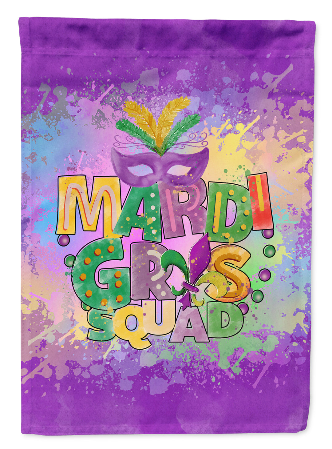 Mardi Gras Squad Flag Canvas House Size Image 1