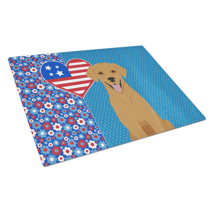 Red Fox Labrador Retriever USA American Glass Cutting Board Large Image 1