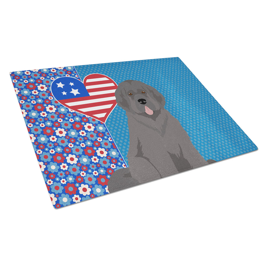 Grey Newfoundland USA American Glass Cutting Board Large Image 1