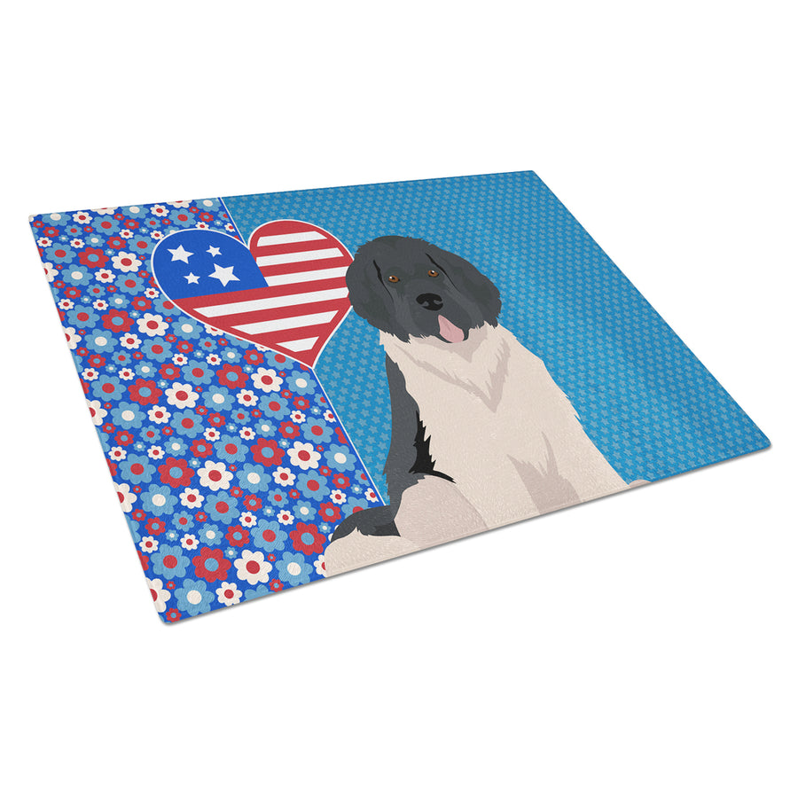 Landseer Newfoundland USA American Glass Cutting Board Large Image 1