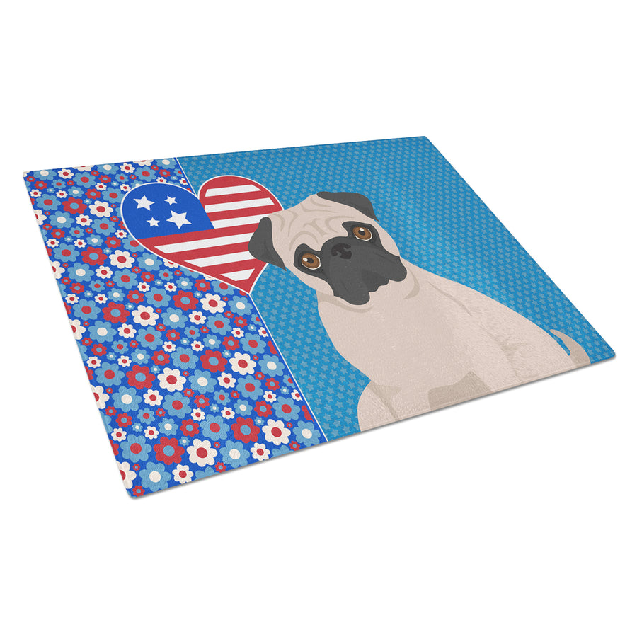 Fawn Pug USA American Glass Cutting Board Large Image 1