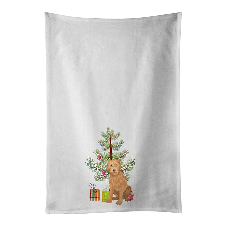 Doodle Liver Style 2 Christmas White Kitchen Towel Set of 2 Dish Towels Image 1