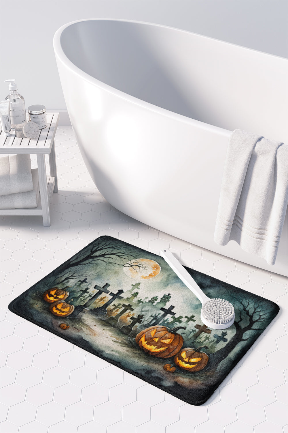 Graveyard Spooky Halloween Memory Foam Kitchen Mat DAC2216 Image 3