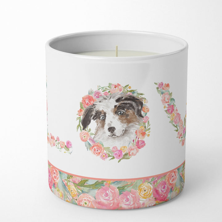 Australian Shepherd Style 7 LOVE 10 oz Decorative Soy Candle Image 1