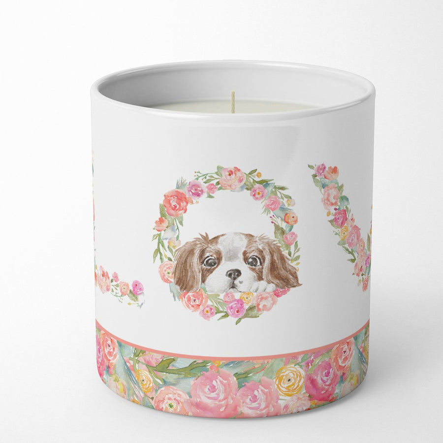 Cavalier Spaniel Blenheim Puppy LOVE 10 oz Decorative Soy Candle Image 1