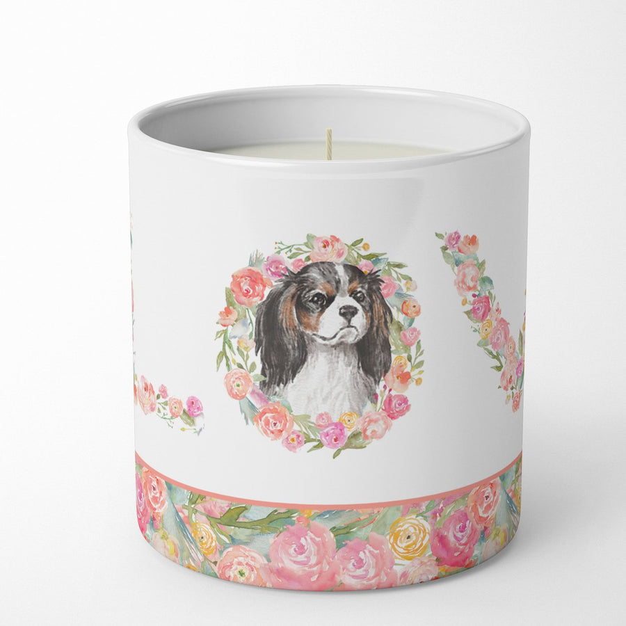 Cavalier Spaniel Tricolor Style 3 LOVE 10 oz Decorative Soy Candle Image 1