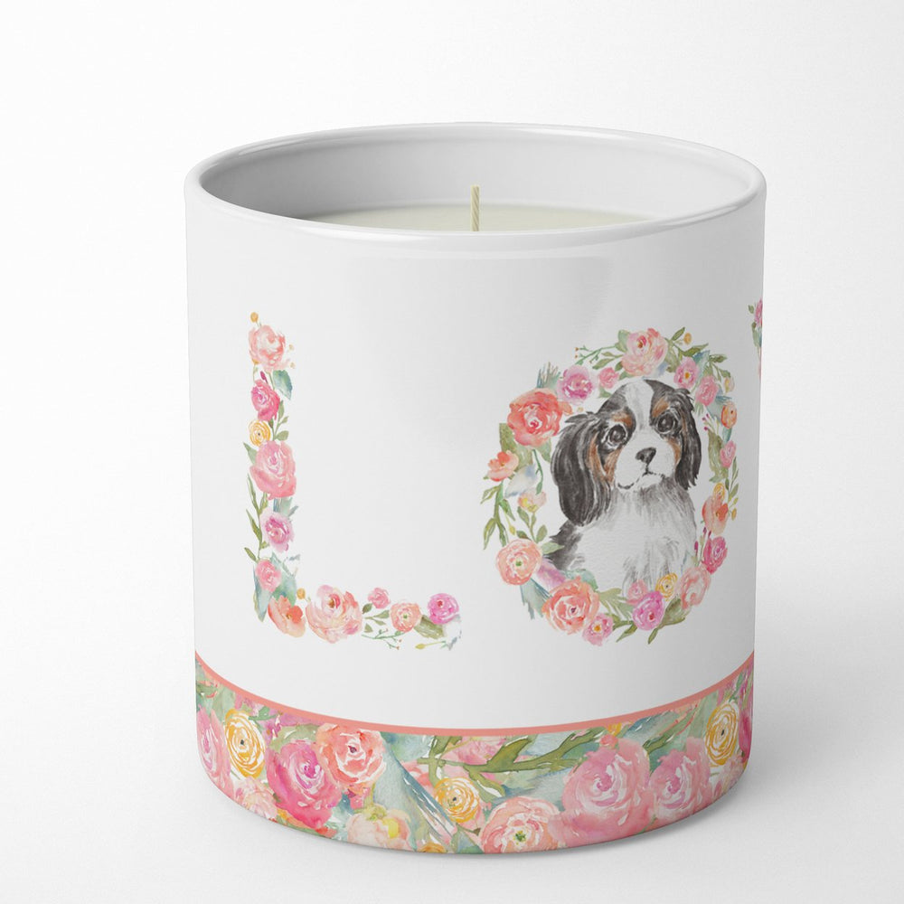 Cavalier Spaniel Tricolor Style 4 LOVE 10 oz Decorative Soy Candle Image 2