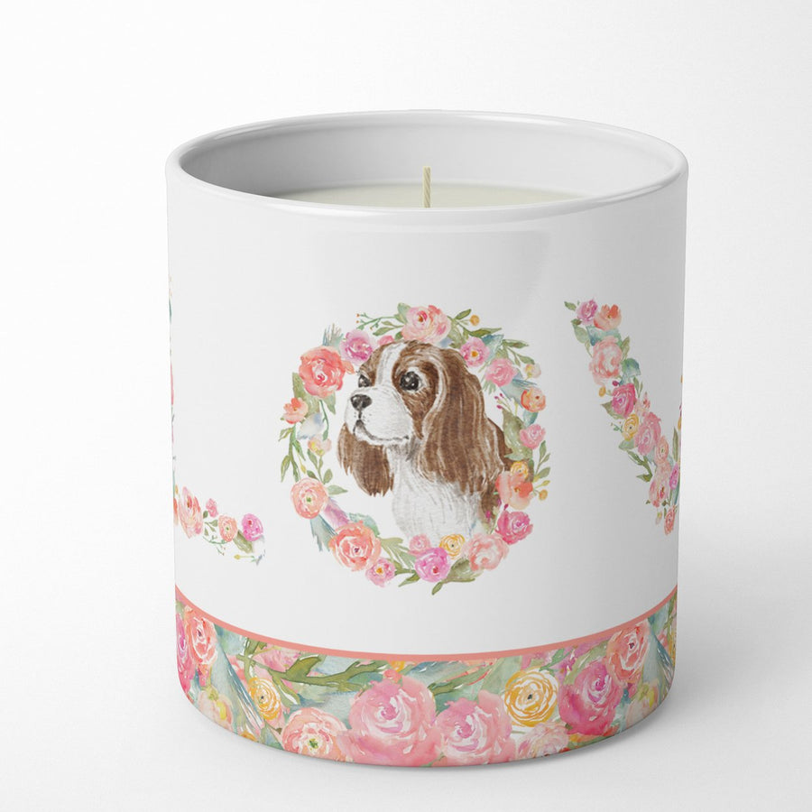 Cavalier Spaniel Blenheim Style 5 LOVE 10 oz Decorative Soy Candle Image 1