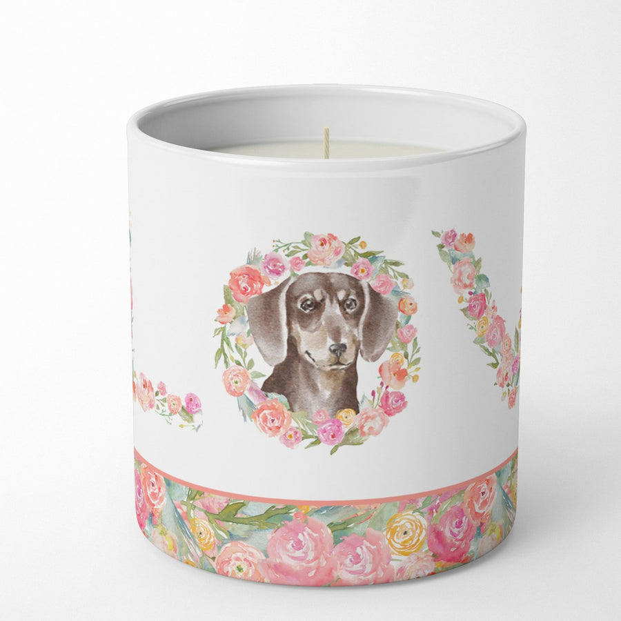 Dachshund Chocolate LOVE 10 oz Decorative Soy Candle Image 1