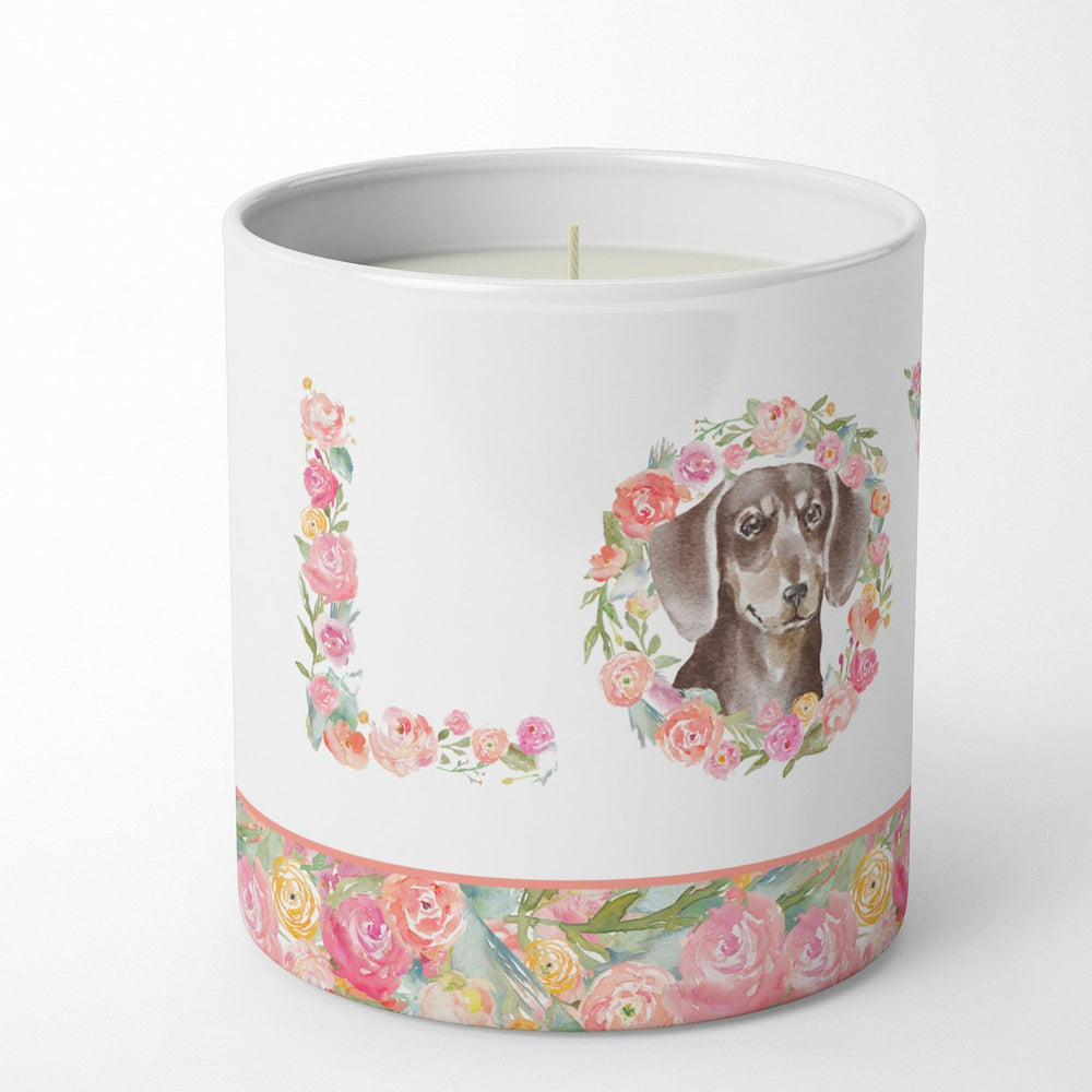 Dachshund Chocolate LOVE 10 oz Decorative Soy Candle Image 2