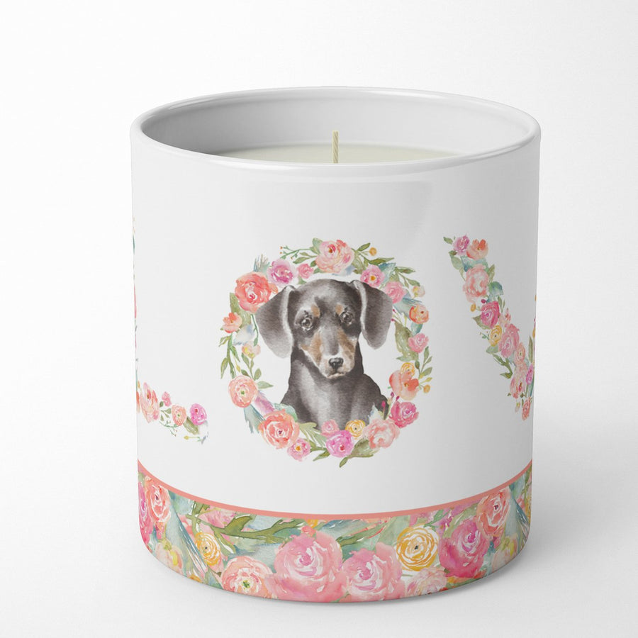 Dachshund Style 13 LOVE 10 oz Decorative Soy Candle Image 1