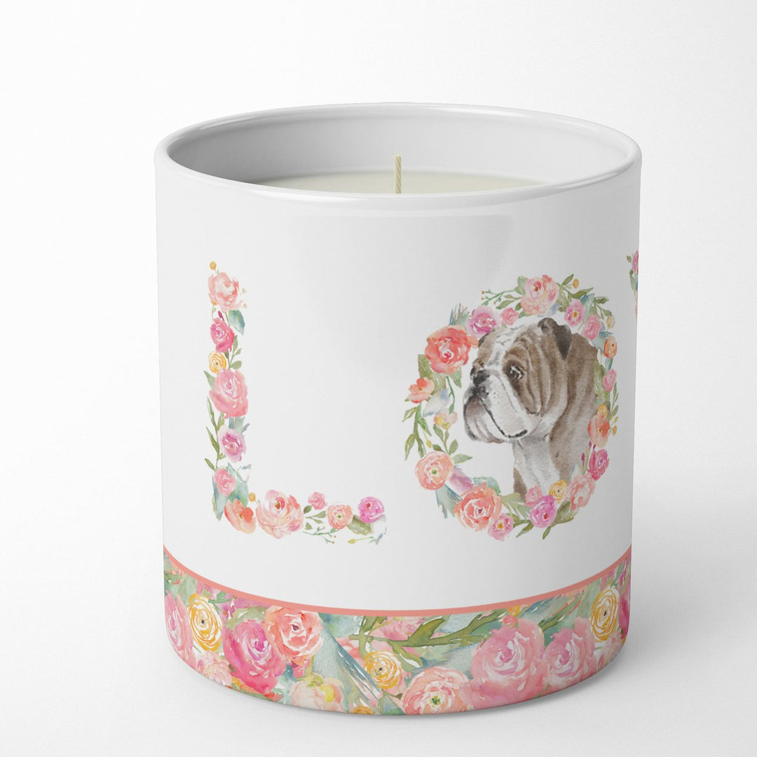 English Bulldog Style 5 LOVE 10 oz Decorative Soy Candle Image 2