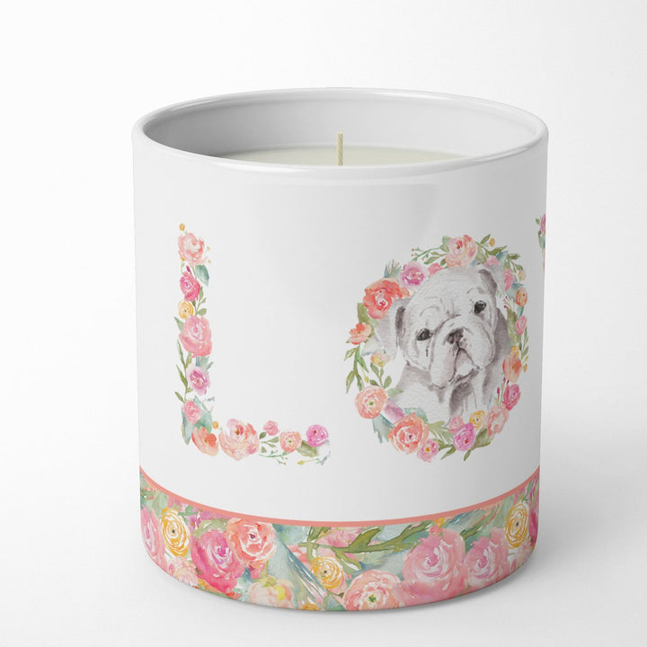 English Bulldog Style 9 LOVE 10 oz Decorative Soy Candle Image 2