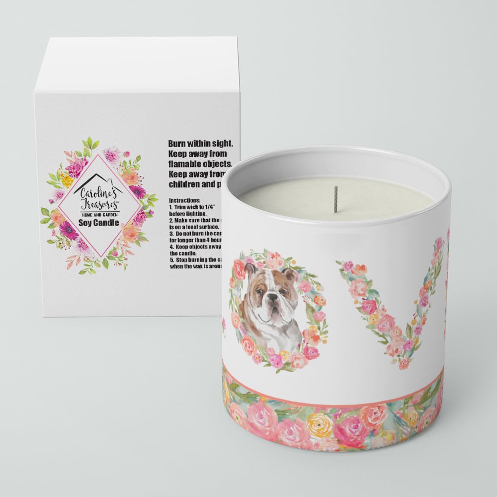 English Bulldog Style 10 LOVE 10 oz Decorative Soy Candle Image 4