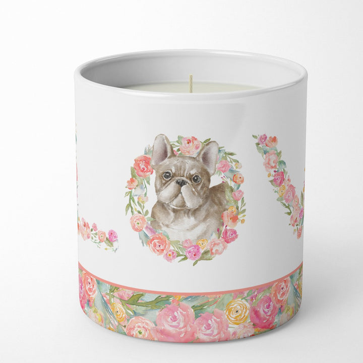 French Bulldog Style 1 LOVE 10 oz Decorative Soy Candle Image 1