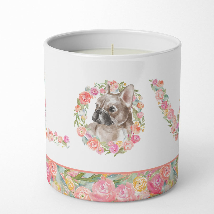 French Bulldog Style 2 LOVE 10 oz Decorative Soy Candle Image 1