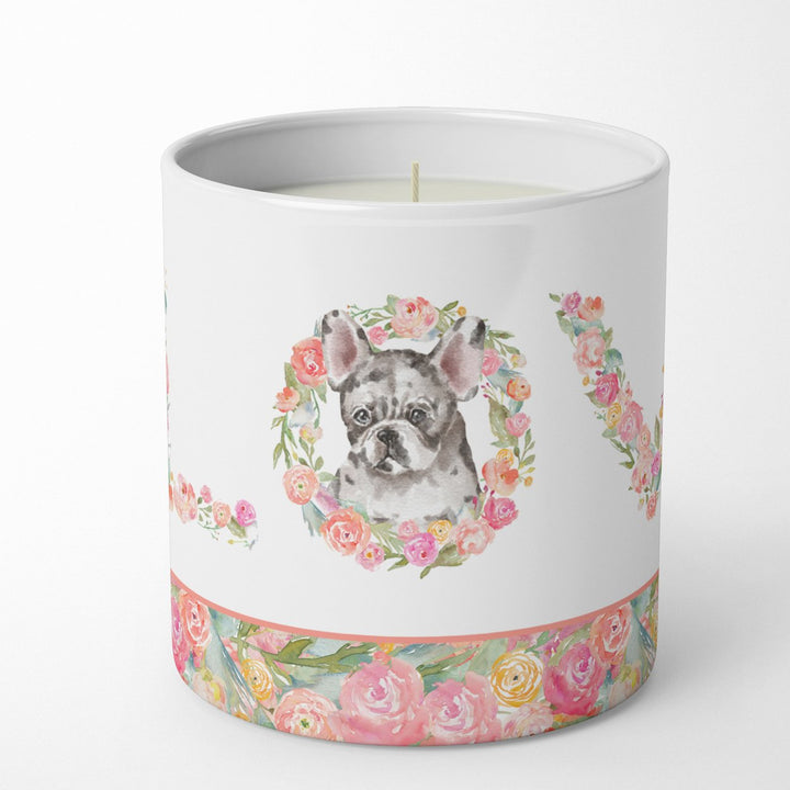 French Bulldog Style 3 LOVE 10 oz Decorative Soy Candle Image 1