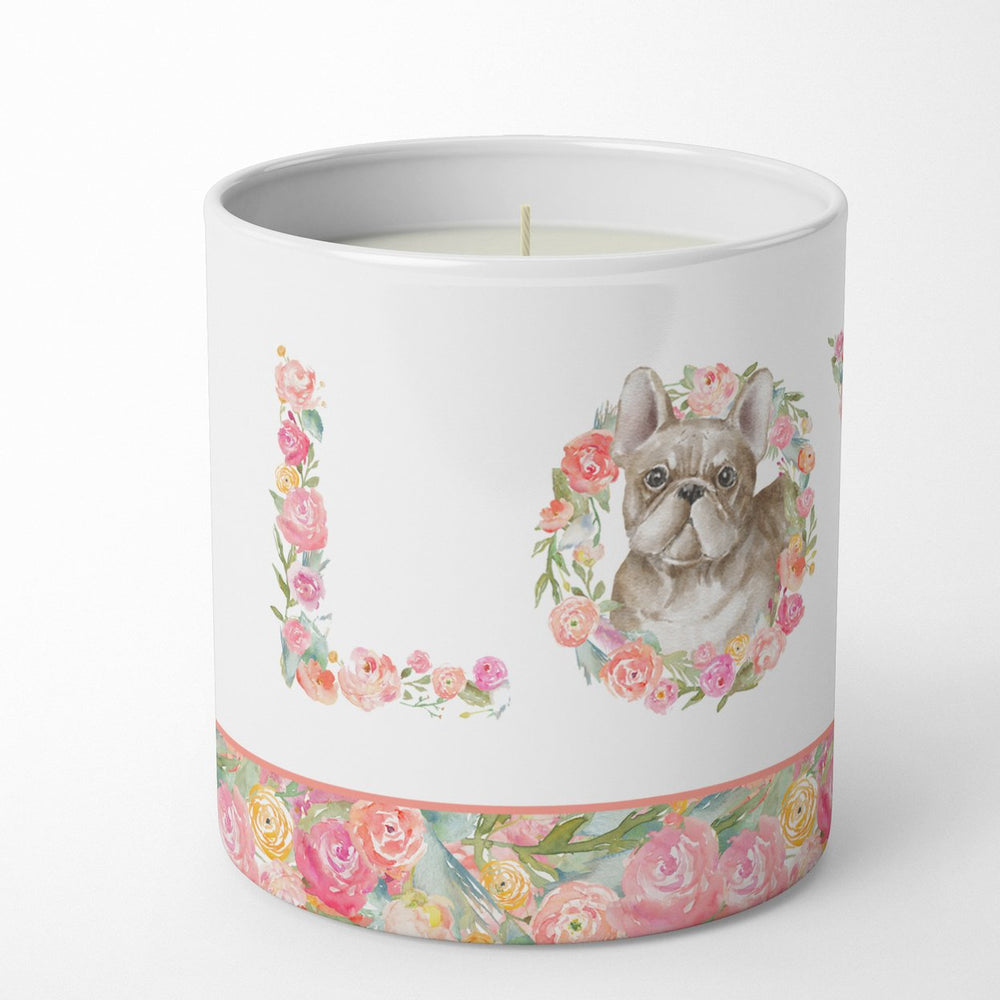 French Bulldog Style 1 LOVE 10 oz Decorative Soy Candle Image 2