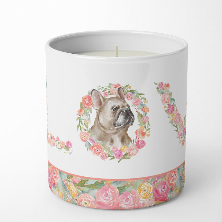 French Bulldog Style 9 LOVE 10 oz Decorative Soy Candle Image 1