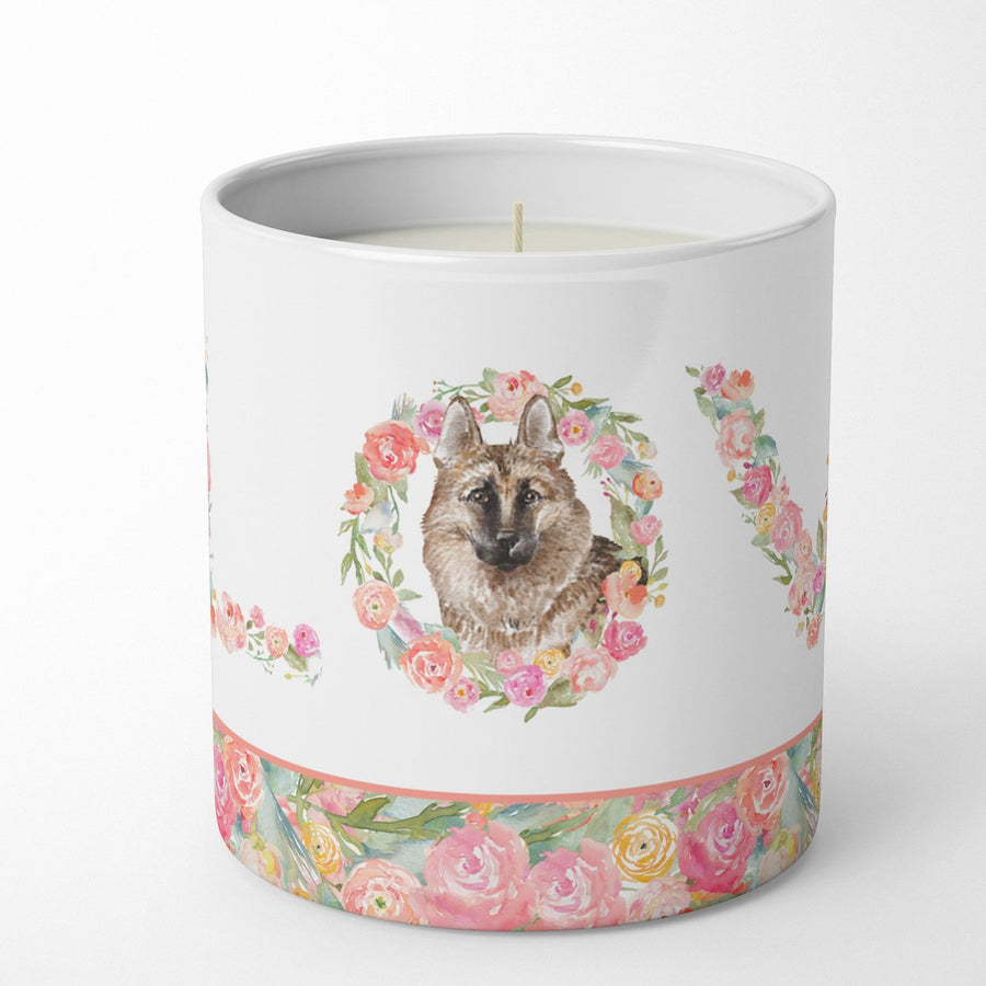 German Shepherd Style 1 LOVE 10 oz Decorative Soy Candle Image 1