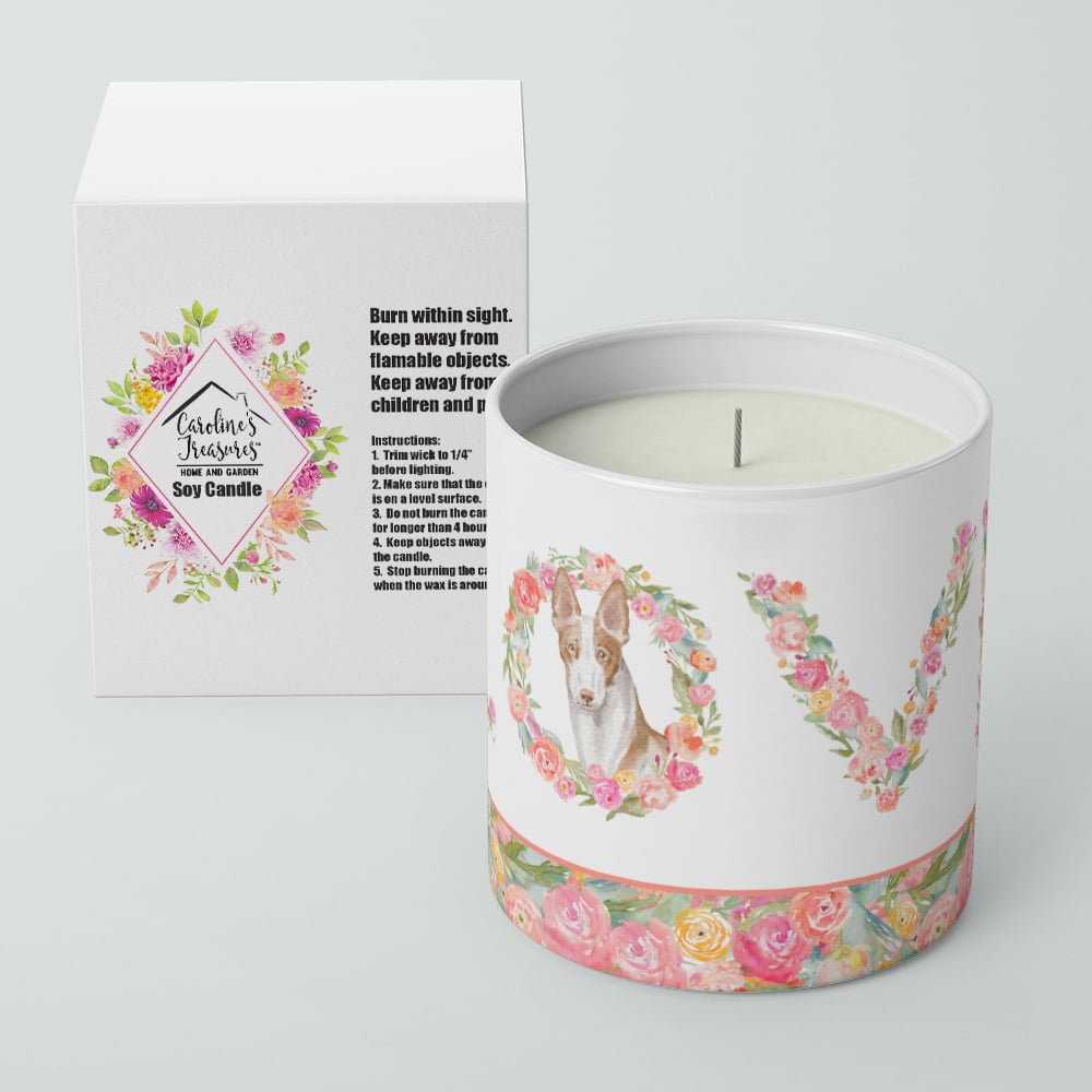 Ibizan Hound Style 3 LOVE 10 oz Decorative Soy Candle Image 4