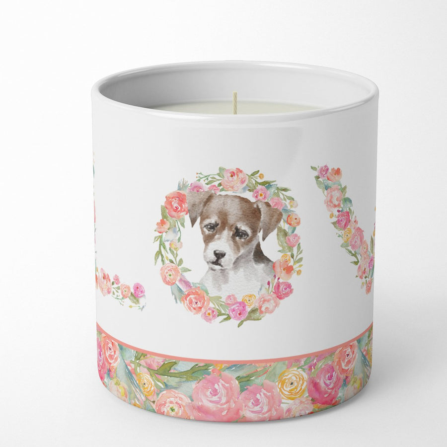 Jack Russell Terrier Style 2 LOVE 10 oz Decorative Soy Candle Image 1