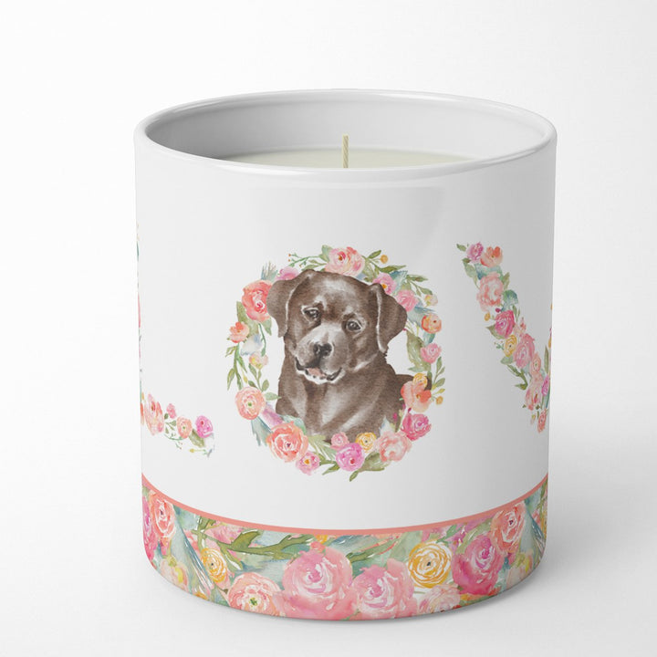 Labrador Retriever Style 7 LOVE 10 oz Decorative Soy Candle Image 1