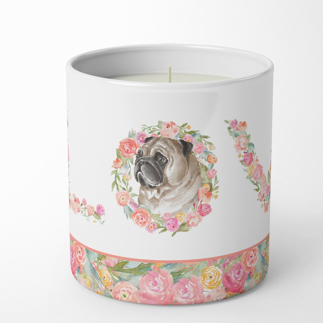 Pug Style 7 LOVE 10 oz Decorative Soy Candle Image 1