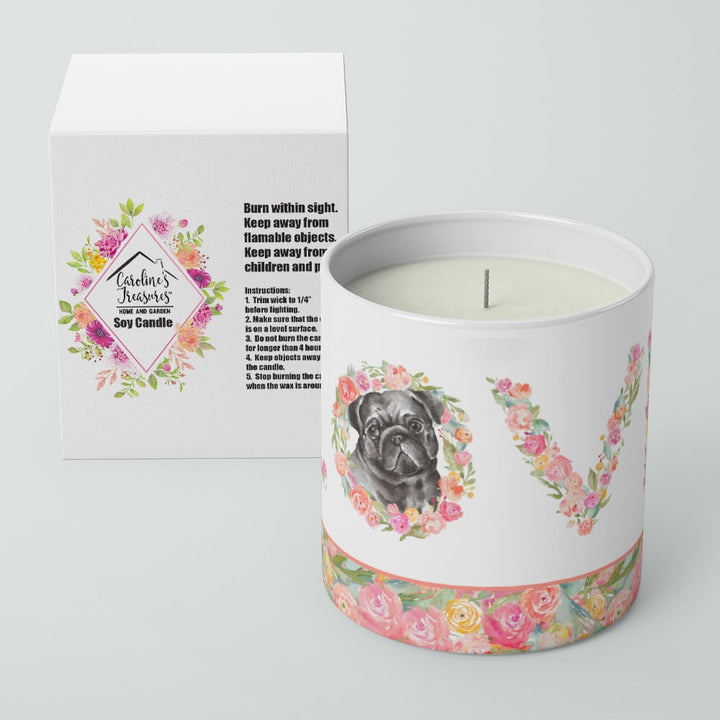 Pug Style 4 LOVE 10 oz Decorative Soy Candle Image 4