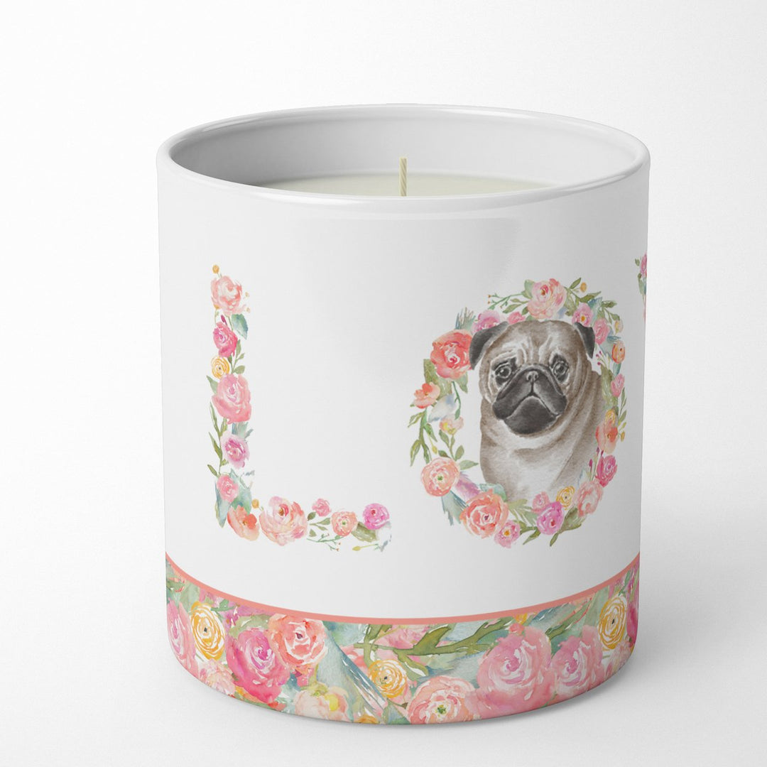 Pug Style 6 LOVE 10 oz Decorative Soy Candle Image 2