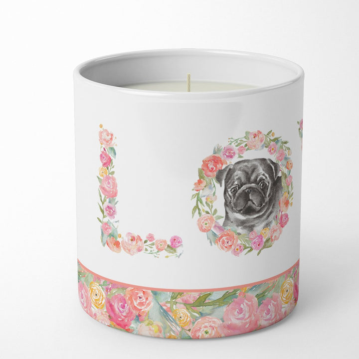 Pug Style 8 LOVE 10 oz Decorative Soy Candle Image 2