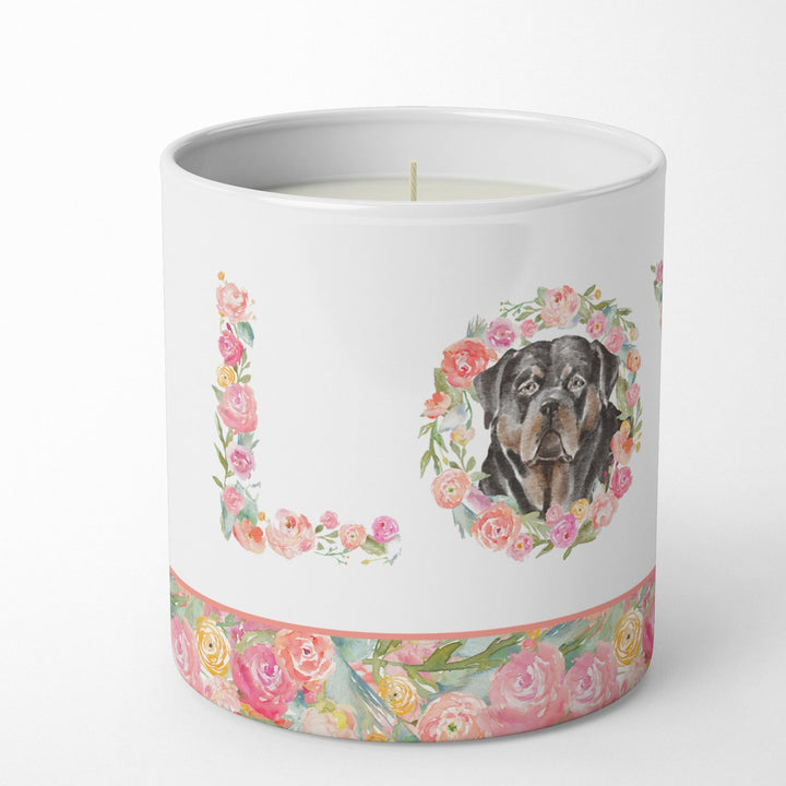 Rottweiler Style 1 LOVE 10 oz Decorative Soy Candle Image 2