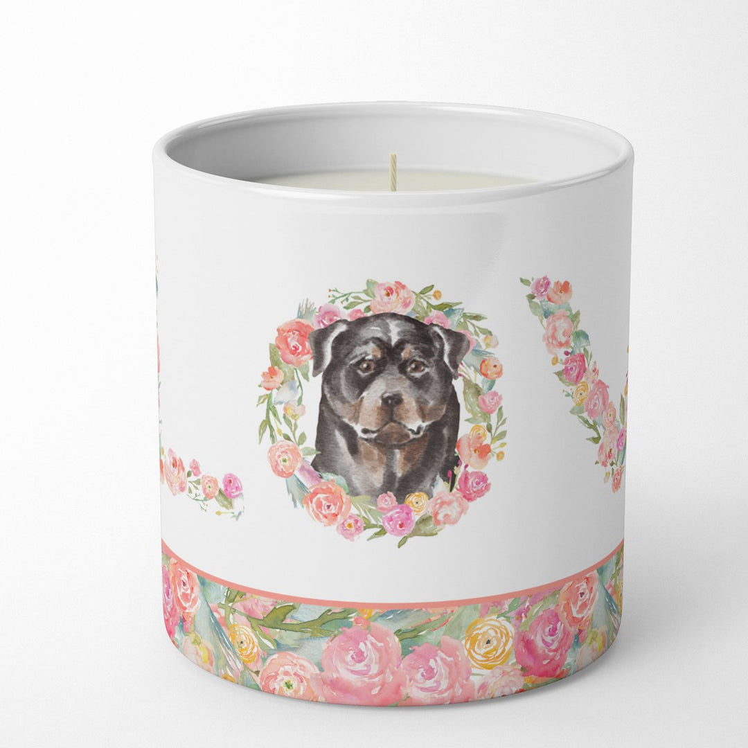 Rottweiler Style 4 LOVE 10 oz Decorative Soy Candle Image 1