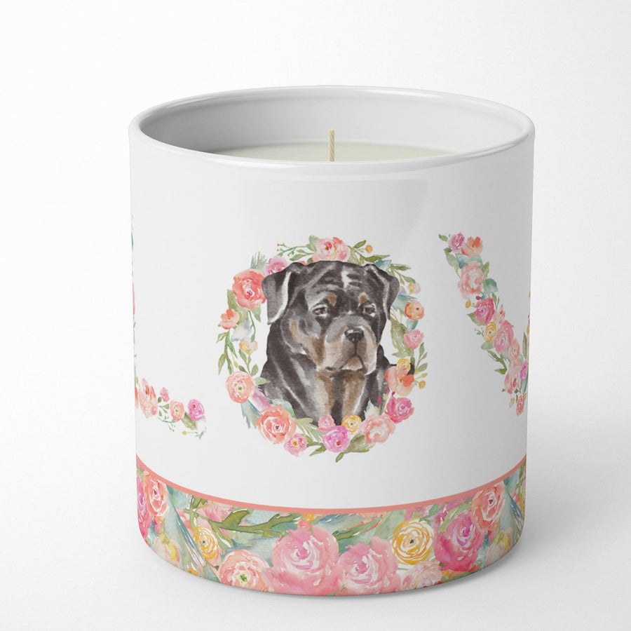 Rottweiler Style 6 LOVE 10 oz Decorative Soy Candle Image 1