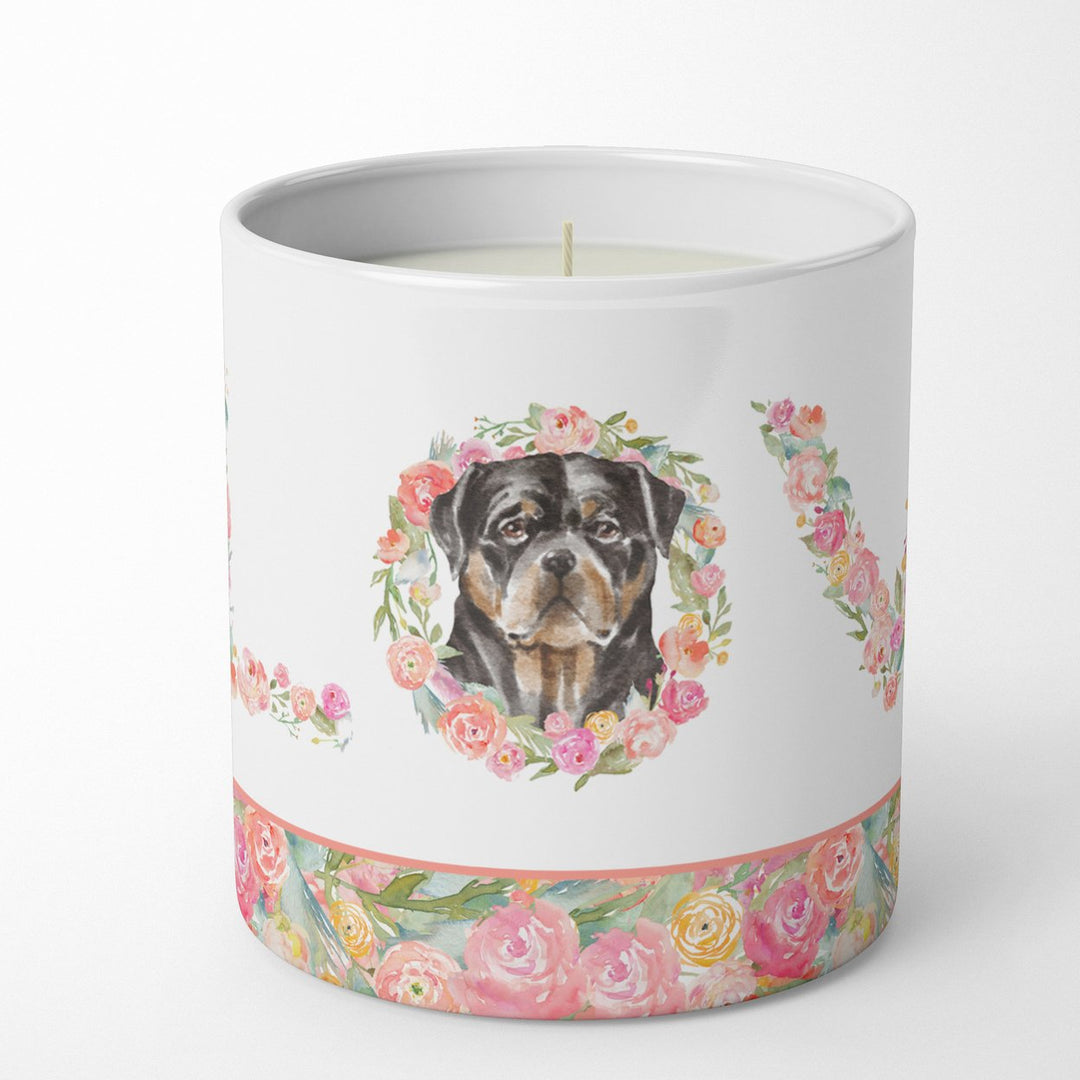 Rottweiler Style 5 LOVE 10 oz Decorative Soy Candle Image 1