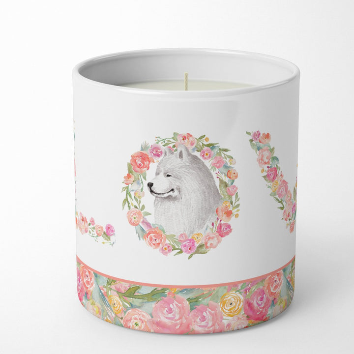 Samoyed Style 1 LOVE 10 oz Decorative Soy Candle Image 1