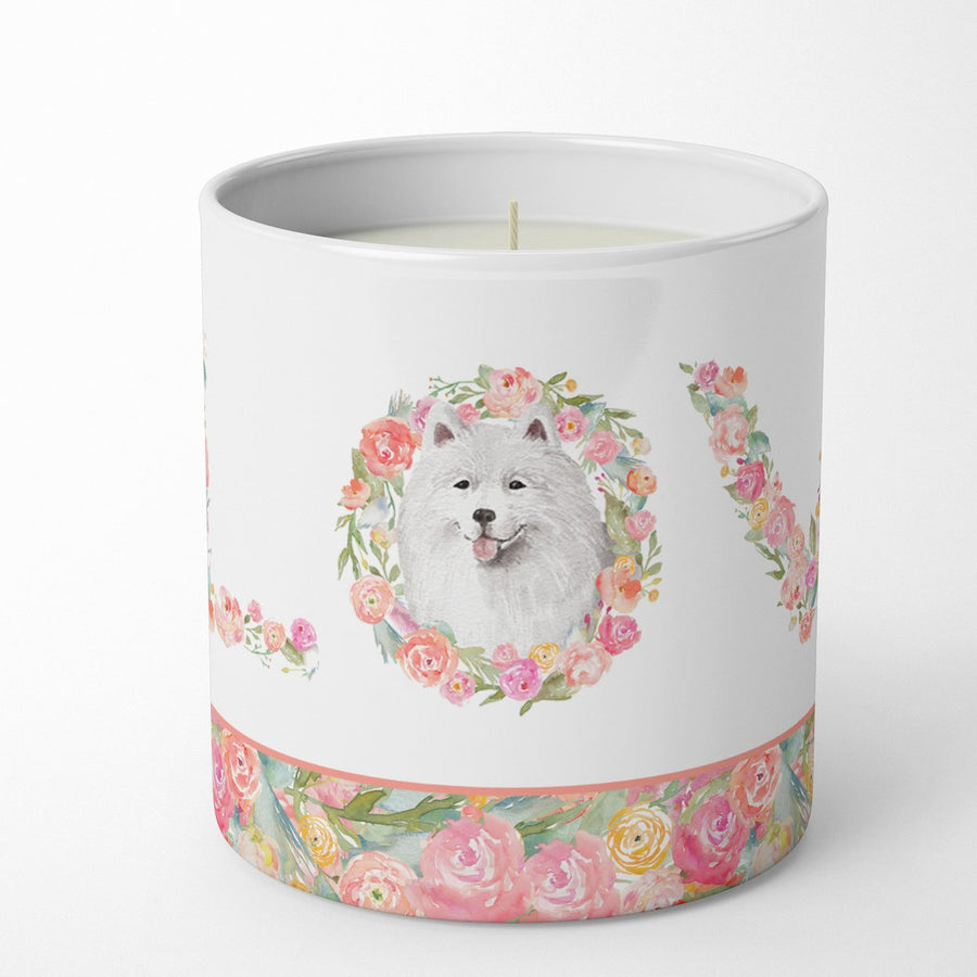 Samoyed Style 2 LOVE 10 oz Decorative Soy Candle Image 1