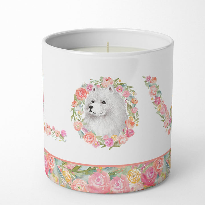 Samoyed Style 4 LOVE 10 oz Decorative Soy Candle Image 1