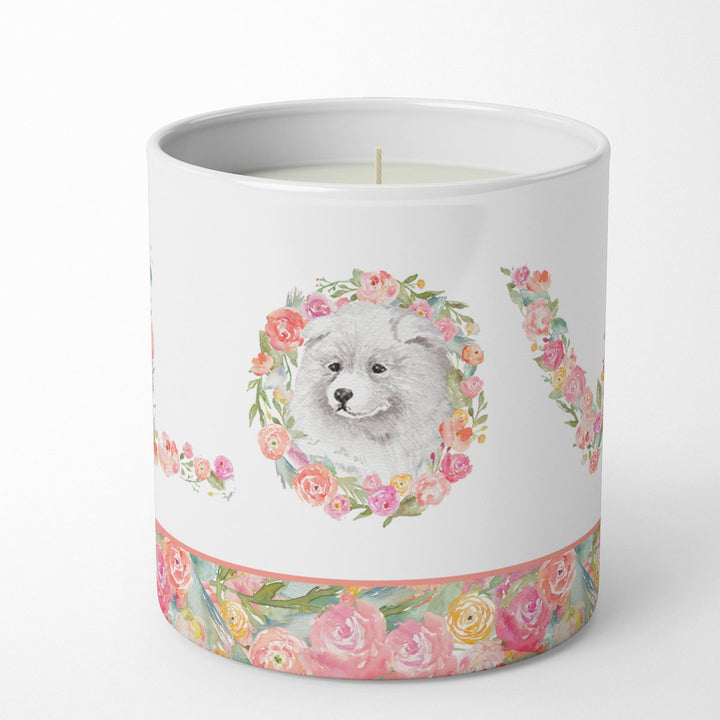 Samoyed Style 3 LOVE 10 oz Decorative Soy Candle Image 1