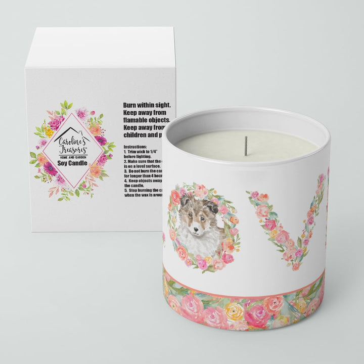 Sheltie Style 3 LOVE 10 oz Decorative Soy Candle Image 4