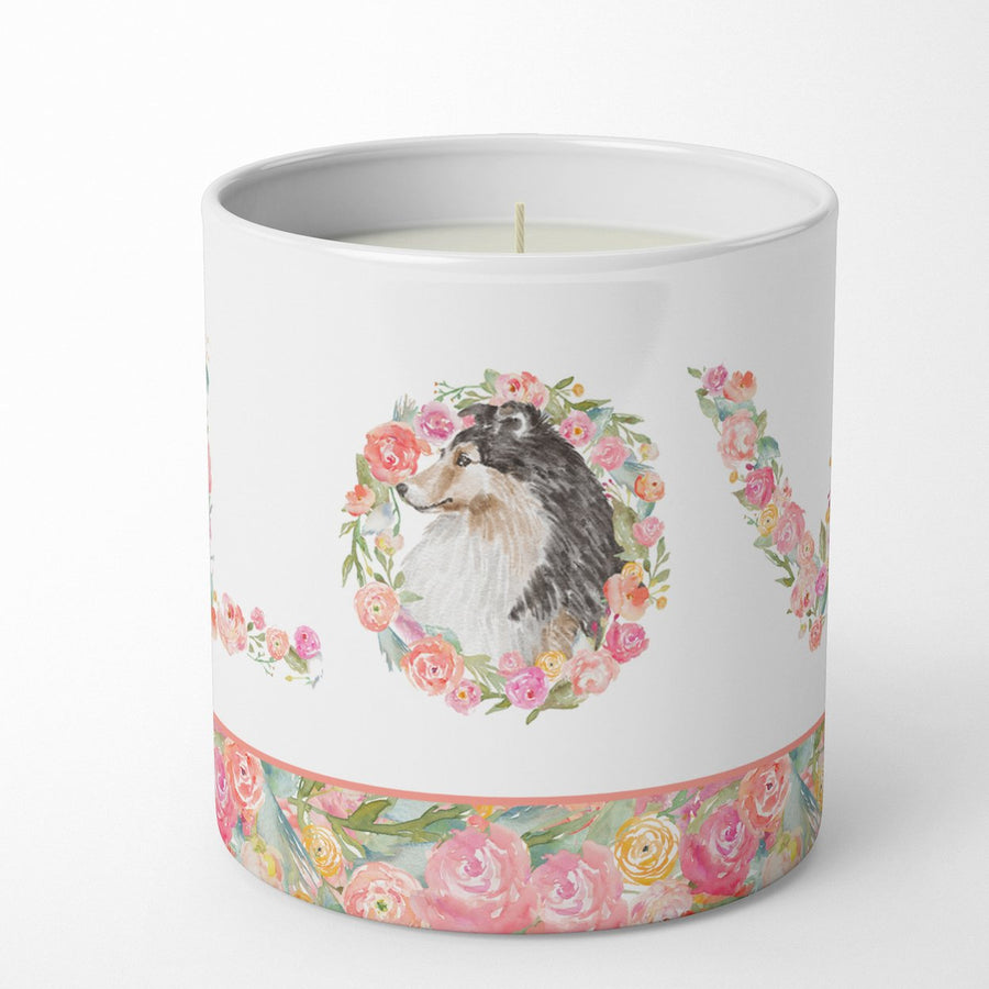 Sheltie Style 10 LOVE 10 oz Decorative Soy Candle Image 1