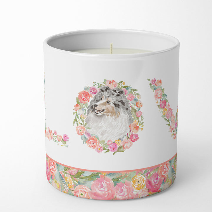 Sheltie Style 11 LOVE 10 oz Decorative Soy Candle Image 1