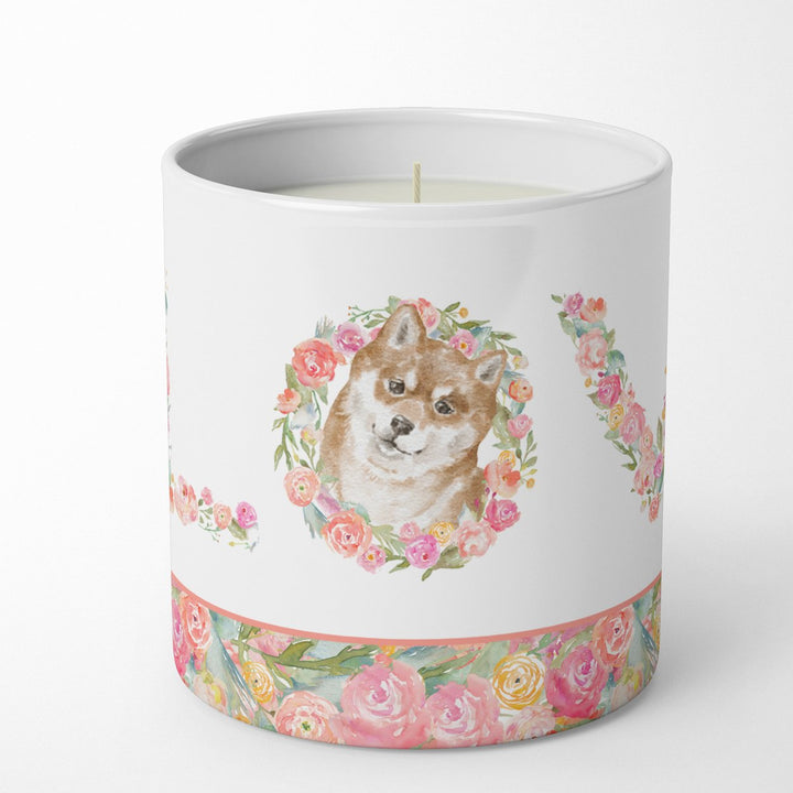 Shiba Inu Style 8 LOVE 10 oz Decorative Soy Candle Image 1