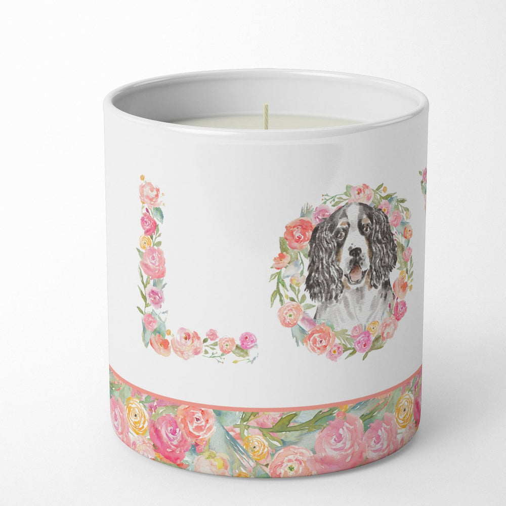 English Springer Spaniel Style 1 LOVE 10 oz Decorative Soy Candle Image 2