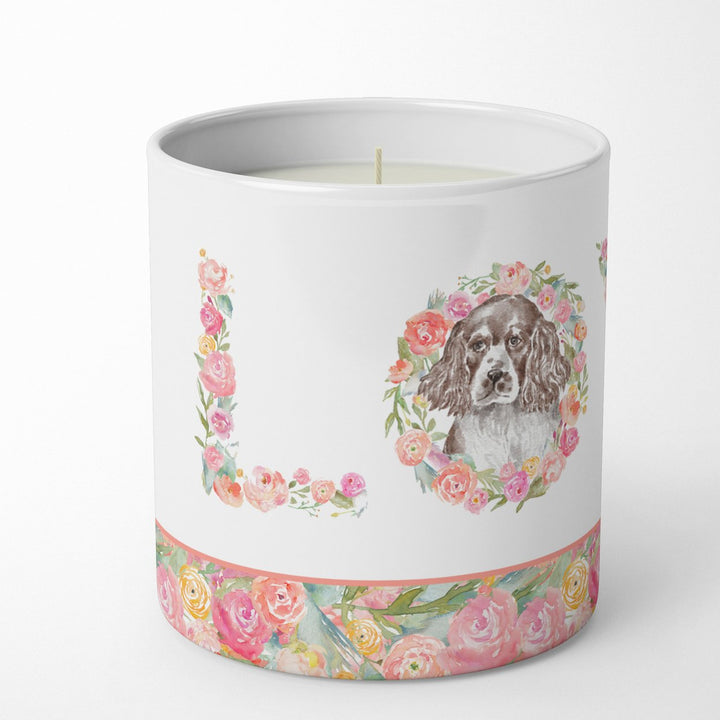 English Springer Spaniel Style 2 LOVE 10 oz Decorative Soy Candle Image 2