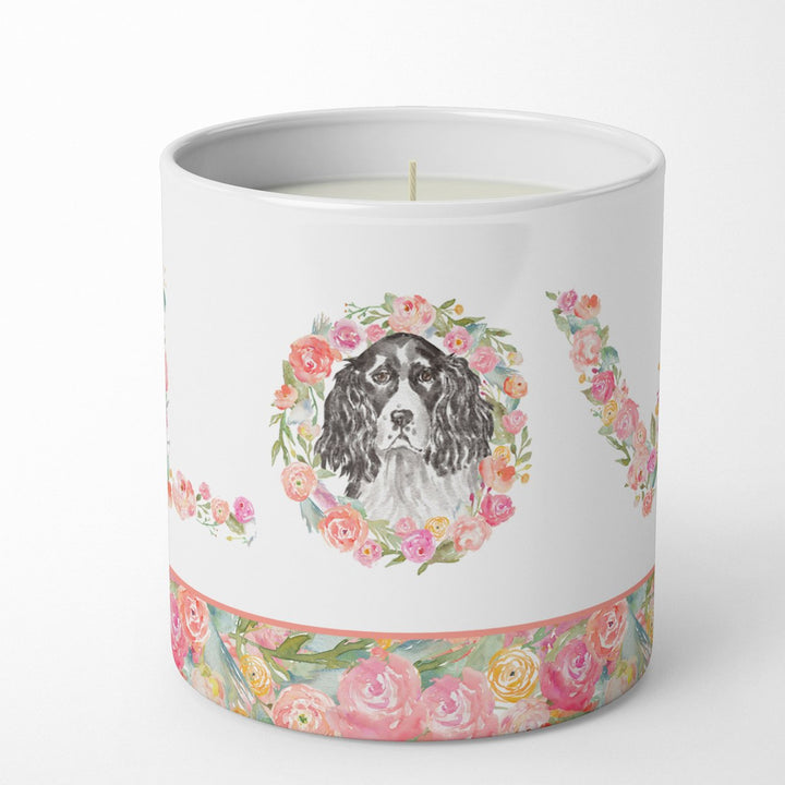 English Springer Spaniel Style 5 LOVE 10 oz Decorative Soy Candle Image 1