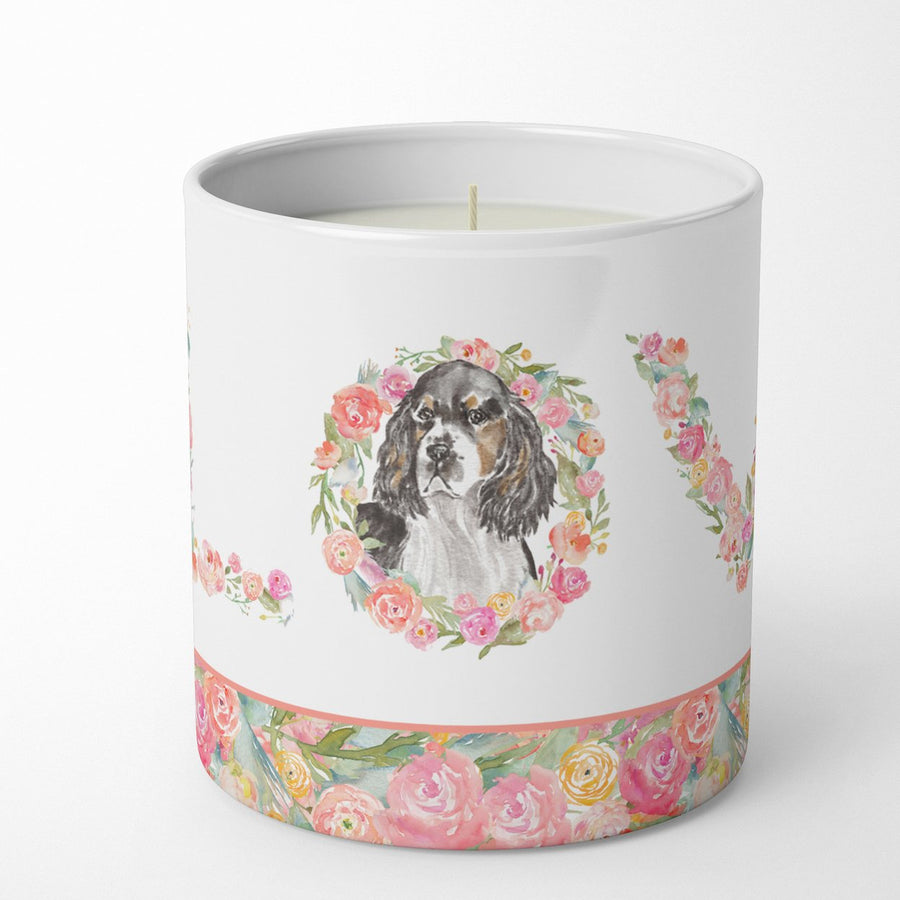 English Springer Spaniel Style 8 LOVE 10 oz Decorative Soy Candle Image 1