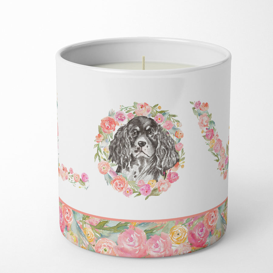 English Springer Spaniel Style 10 LOVE 10 oz Decorative Soy Candle Image 1